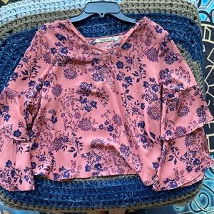 Pink Floral Blouse